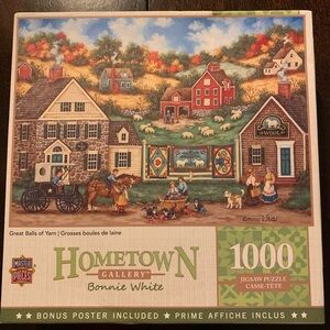 Hometown Gallery Bonnie White 1000 piece Puzzle Great Balls of Yarn